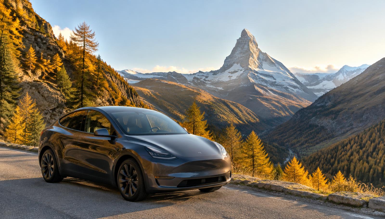 Rent a Tesla in Zermatt